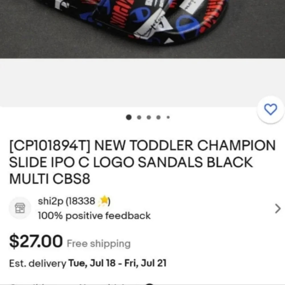 Toddler Champion Slides Sandals  size 8T in Great‎ condition